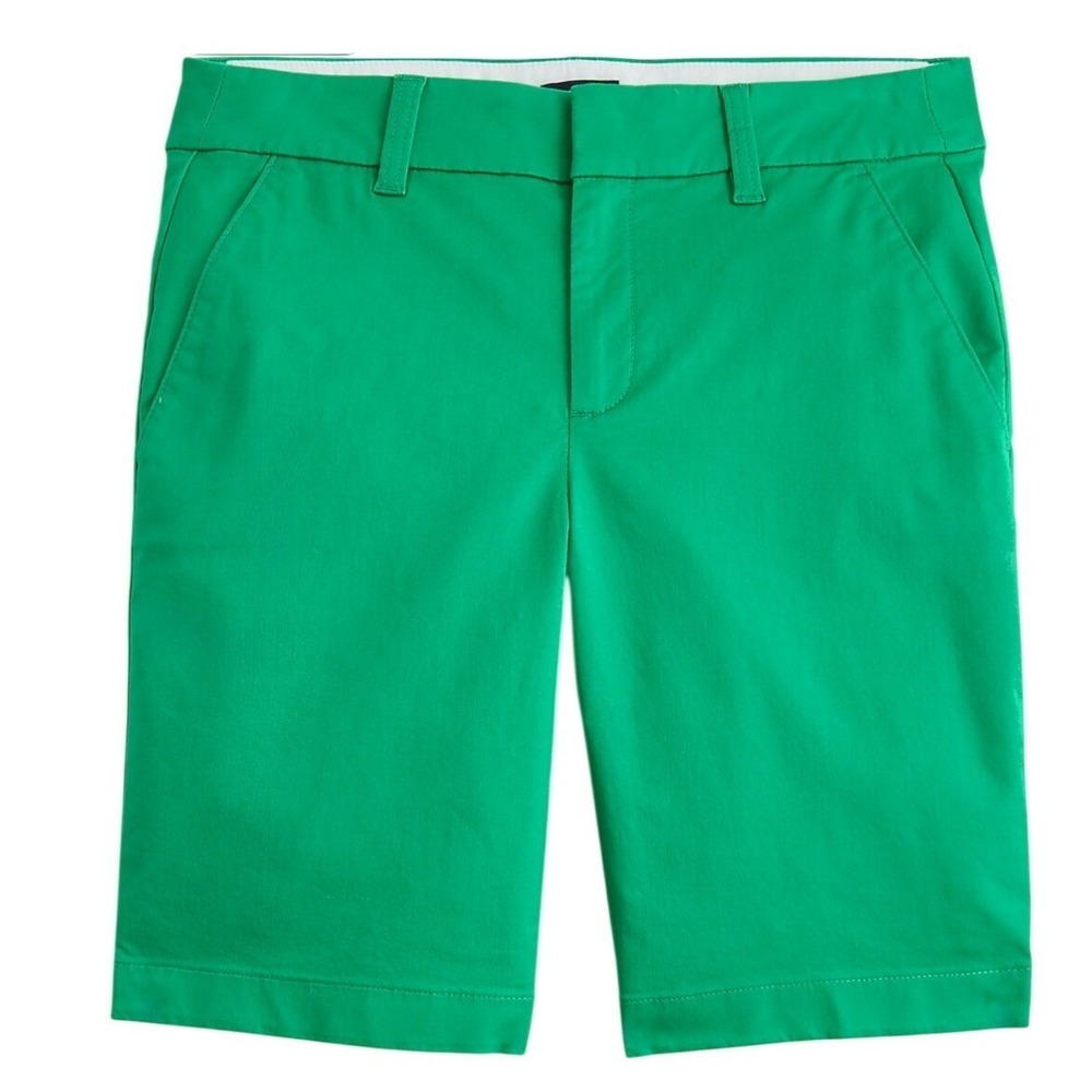 NWT J. CREW 9" Shorts Women's Sz 16 Frankie Bermuda Chino Preppy Emerald Beryl